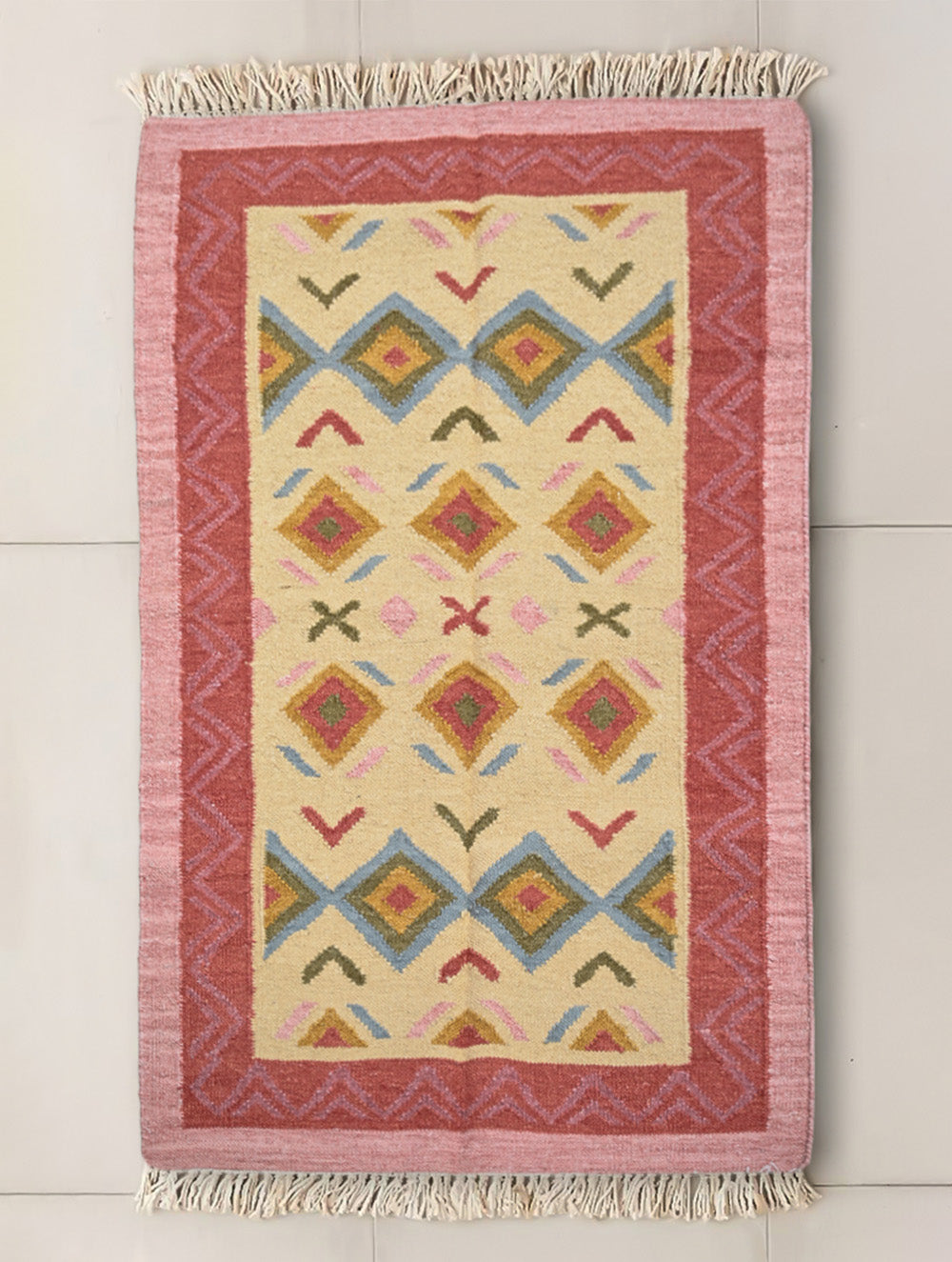 Handwoven Kilim Rug - Rose Meadow