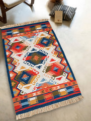Handwoven Kilim Rug - Layered Diamonds