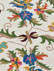 Handwoven Kilim Rug - Teal Garden
