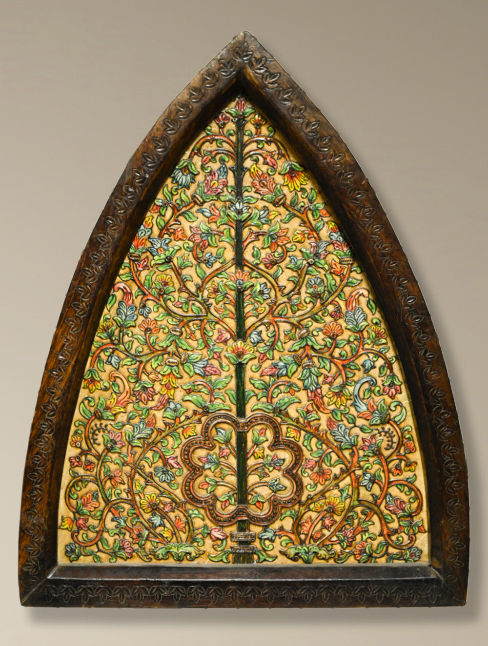 Hand-rendered Stone Dust Painting - Arched Vines