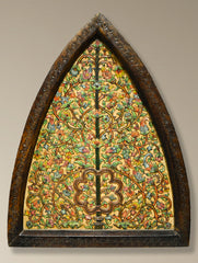 Hand-rendered Stone Dust Painting - Arched Vines