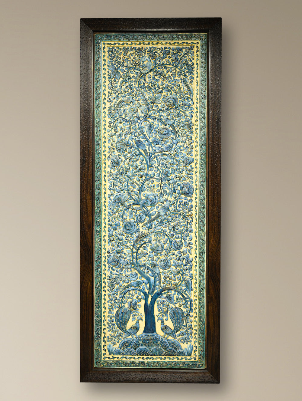 Hand-rendered Stone Dust Painting - Neel Vriksh