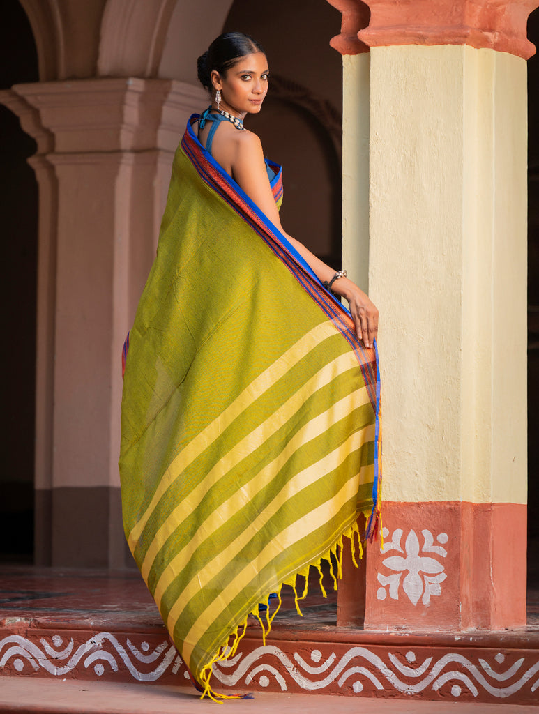 Deccan Elegance. Maharashtrian Ilkal Saree - Hirva T?r?