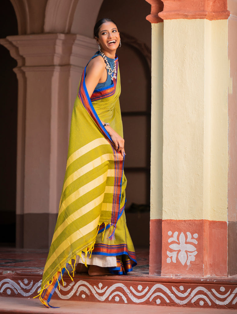 Deccan Elegance. Maharashtrian Ilkal Saree - Hirva T?r?