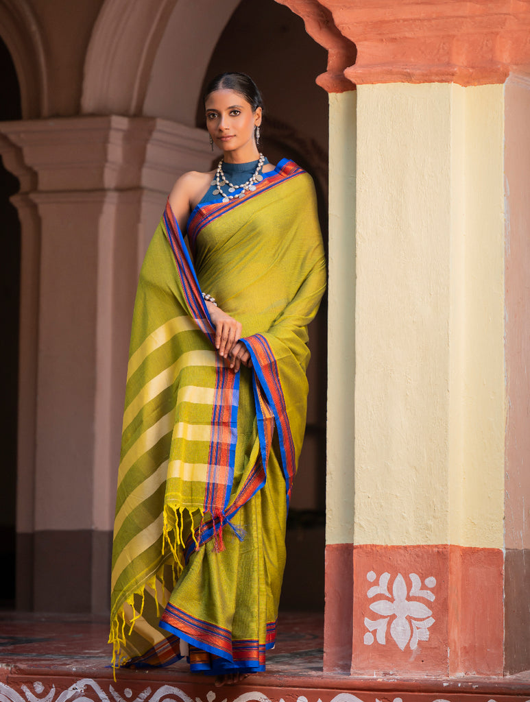 Deccan Elegance. Maharashtrian Ilkal Saree - Hirva T?r?