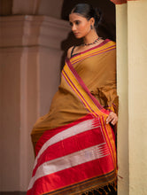 Load image into Gallery viewer, Deccan Elegance. Maharashtrian Small Checks Lugadi Saree - Manthana