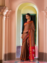 Load image into Gallery viewer, Deccan Elegance. Maharashtrian Small Checks Lugadi Saree - Ra?gamaati