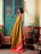 Load image into Gallery viewer, Deccan Elegance. Maharashtrian Small Checks Lugadi Saree - Suvarna