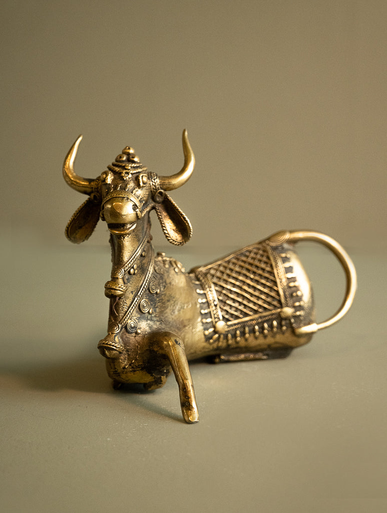 Dhokra Craft Curio - Nandi Checkered