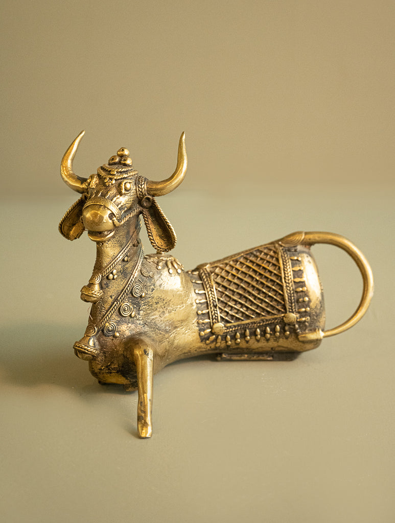 Dhokra Craft Curio - Nandi Checkered