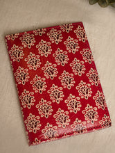 Load image into Gallery viewer, Embossed Leather Travel Set - Red Flora (Set of 2)