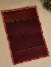 Load image into Gallery viewer, Embossed Leather Travel Set - Red Flora (Set of 2)