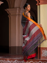 Load image into Gallery viewer, Ethnic Elegance. Handwoven Pateda Aanchu Saree - KaviRekha