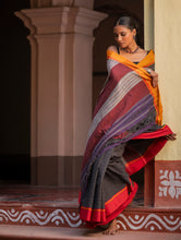 Load image into Gallery viewer, Ethnic Elegance. Handwoven Pateda Aanchu Saree - KaviRekha