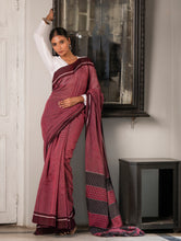 Load image into Gallery viewer, Ethnic Elegance. Handwoven Pateda Aanchu Saree - Semmani
