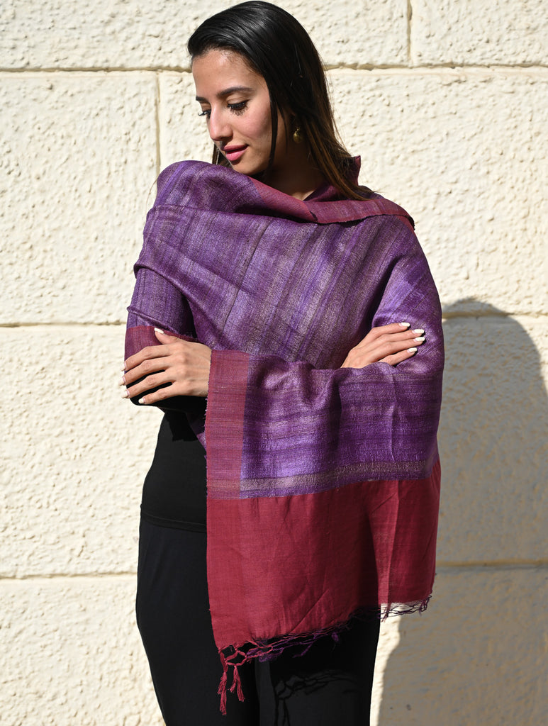Exclusive Bhagalpur Tussar Silk Stole - Jamuniya