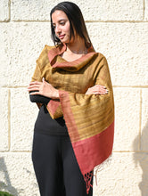 Load image into Gallery viewer, Exclusive Bhagalpur Tussar Silk Stole - Palash Drift 