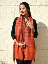Load image into Gallery viewer, Exclusive Bhagalpur Tussar Silk Stole - Sundown Mist