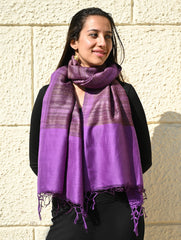 Exclusive Bhagalpur Tussar Silk Stole - Velvet Nocturne