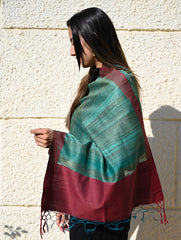 Exclusive Bhagalpur Tussar Silk Stole - Wild Forest