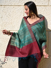 Exclusive Bhagalpur Tussar Silk Stole - Wild Forest
