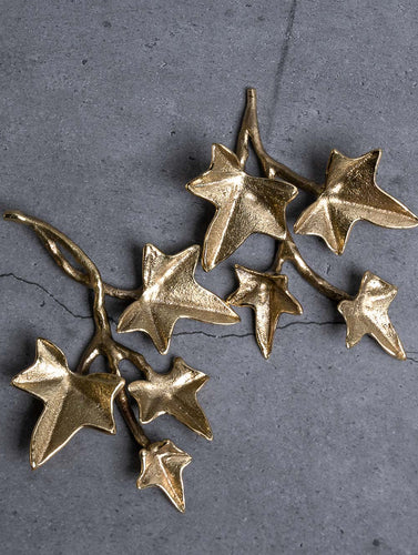 Exclusive Brass Bowl Curios / Paper Weights - Ivy Branch (Set of 2)