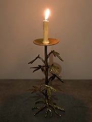 Exclusive Brass Candle Stand - Leaves