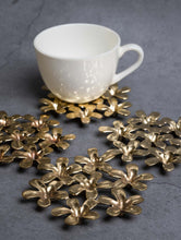 Load image into Gallery viewer, Exclusive Brass Coasters - Champa Flowers (Set of 4 )
