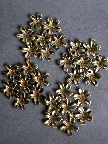 Exclusive Brass Coasters - Champa Flowers (Set of 4 )