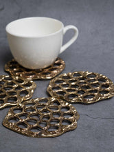 Load image into Gallery viewer, Exclusive Brass Coasters - Pods (Set of 4 )