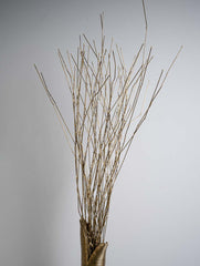 Exclusive Brass Curio - Banana Leaves Vase & Golden Grass (Large)