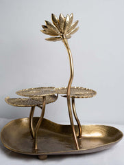 Exclusive Brass Curio - Waterlily Garden (Large)
