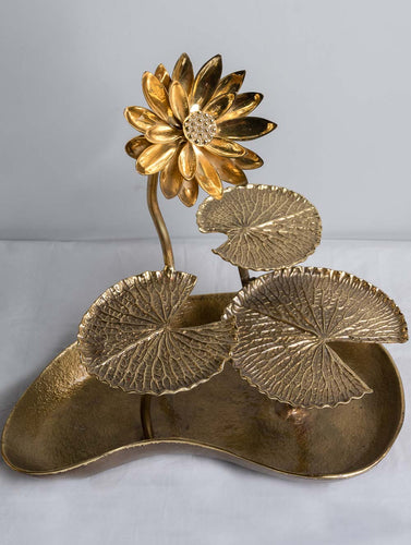 Exclusive Brass Curio - Waterlily Garden (Large)