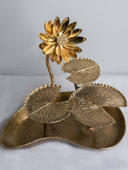 Exclusive Brass Curio - Waterlily Garden (Large)