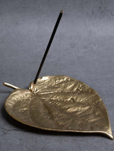 Load image into Gallery viewer, Exclusive Brass Curio / Incense Holder - Paan Leaf, Large