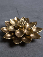 Load image into Gallery viewer, Exclusive Brass Curio / Incense Holder - Waterlily 