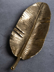 Exclusive Brass Curio / Plate - Banana Leaf (Small)