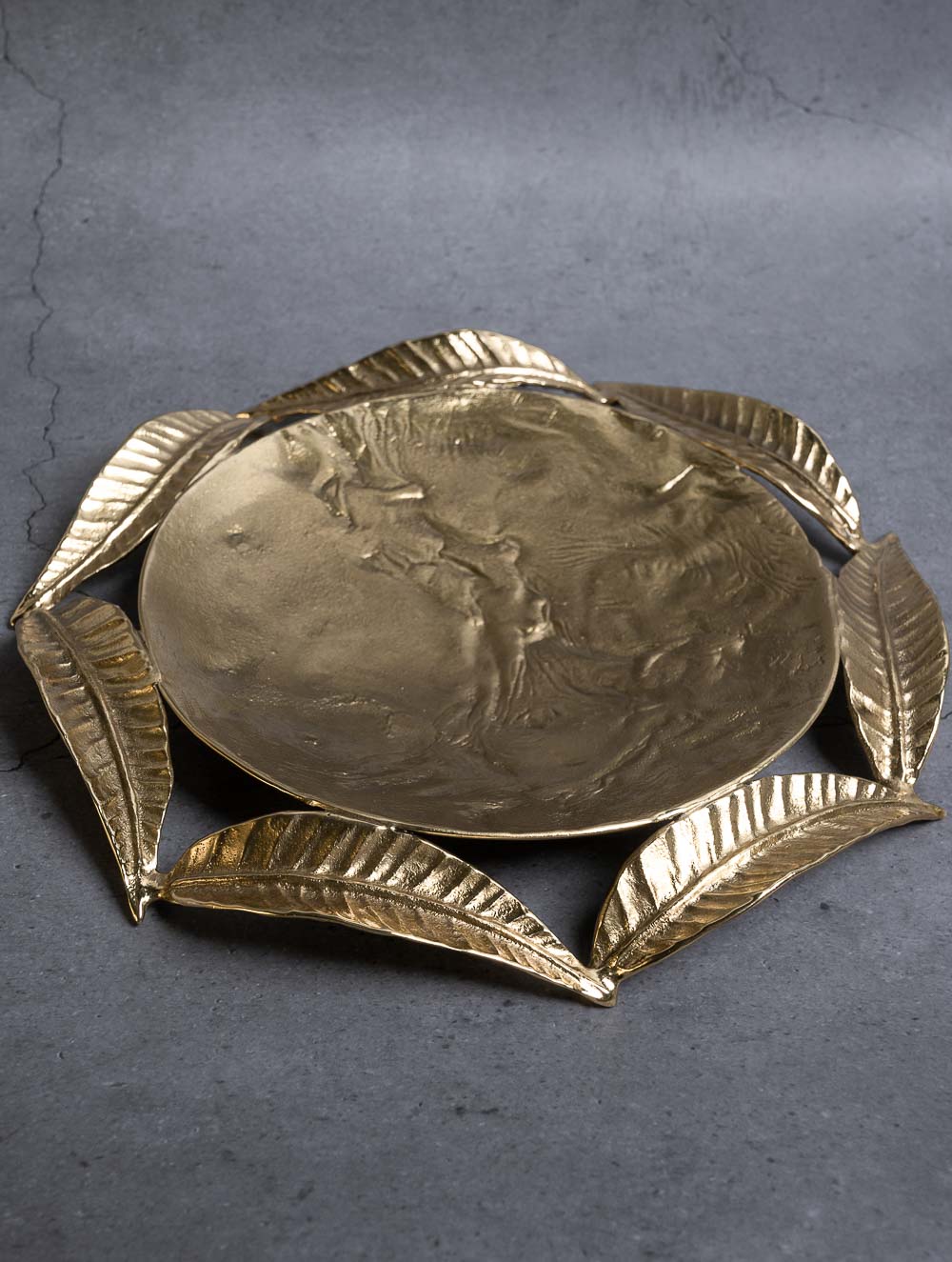 Exclusive Brass Curio / Plate - Mango Leaf