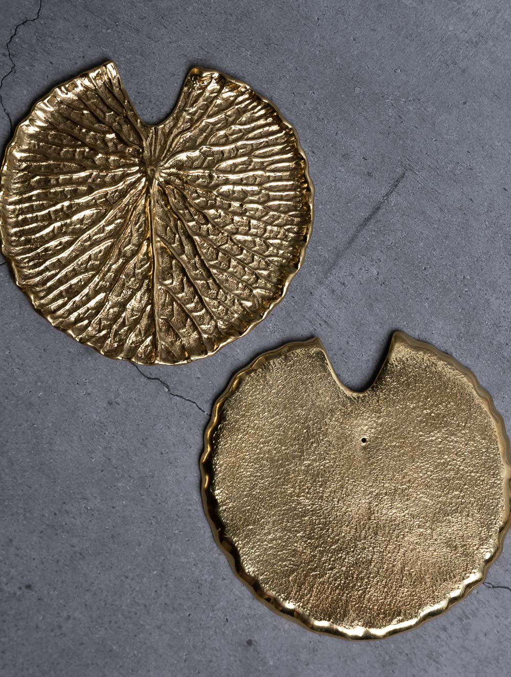 Exclusive Brass Curios / Plates - Waterlily (Set of 2)