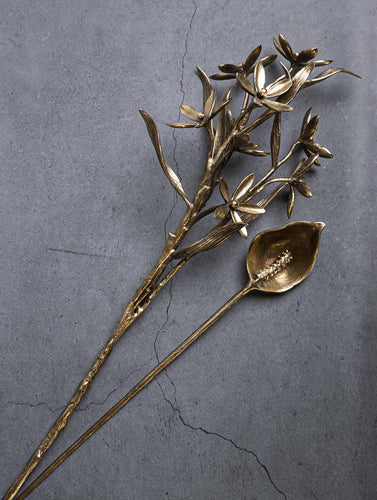 Exclusive Brass Flower Sticks Curio - (Large, Set of 2)