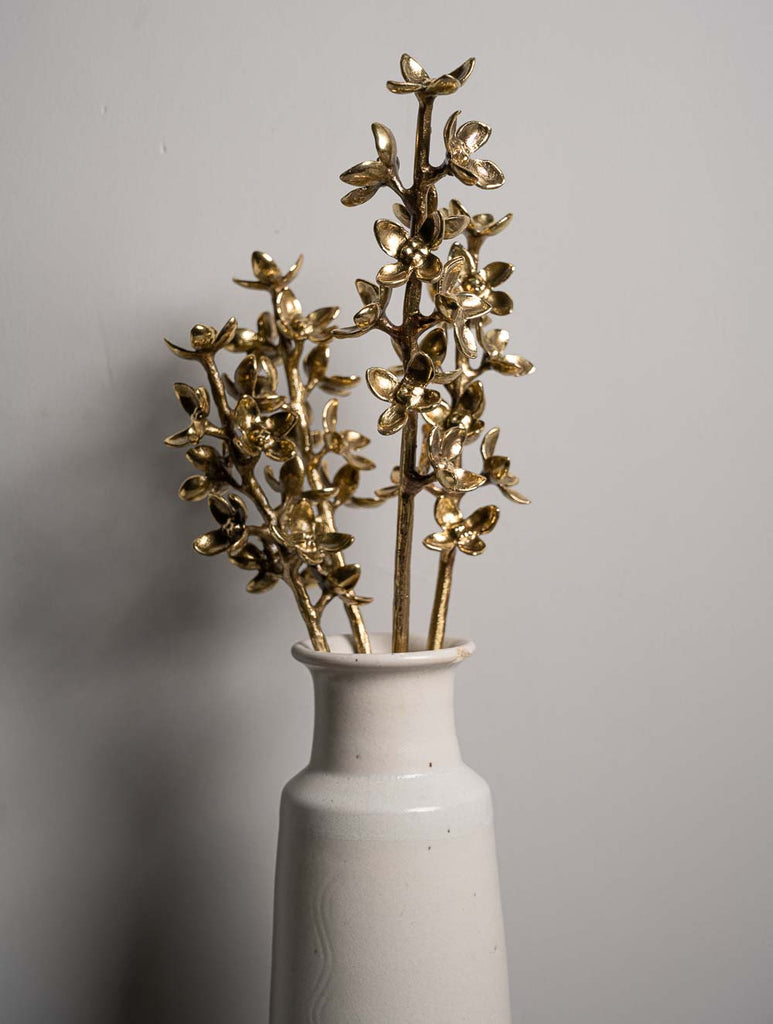 Exclusive Brass Flower Sticks Curio - (Set of 6)