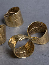 Load image into Gallery viewer, Exclusive Brass Napkin Rings - Mango Leaf (Set of 4)