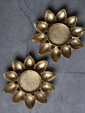 Load image into Gallery viewer, Exclusive Brass Tealight Holders (Set of 2) - Lotus Flowers