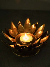 Load image into Gallery viewer, Exclusive Brass Tealight &amp; Incense Holder - Waterlily 