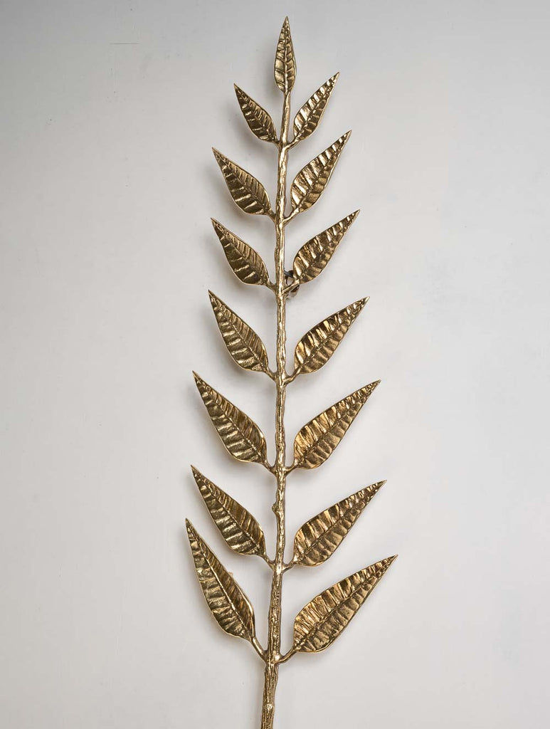 Exclusive Brass Wall Accent - Leaves & Branch (Large)