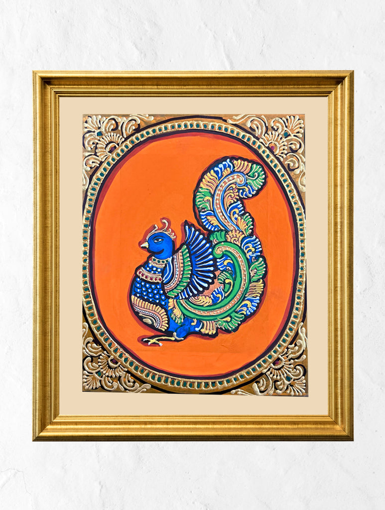 Exclusive Ganjifa Art Framed Painting - Annapakshi
