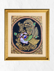 Exclusive Ganjifa Art Framed Painting - Annapakshi