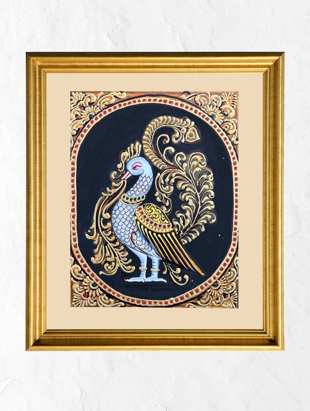 Load image into Gallery viewer, Exclusive Ganjifa Art Framed Painting - Annapakshi