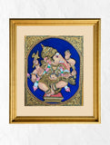 Exclusive Ganjifa Art Framed Painting - Dancing Ganesha