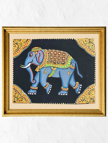 Exclusive Ganjifa Art Framed Painting - Elephant
